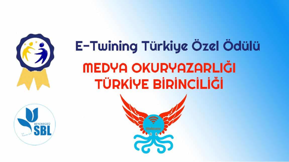  e-Twinning Türkiye Özel Ödülleri Medya Okuryazarlığı Kategorisinde 1. Olduk